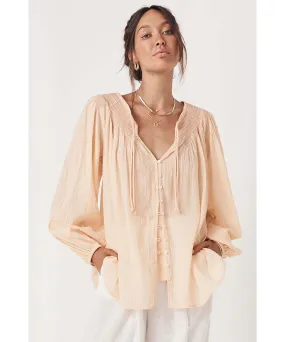 Amira Smock Blouse Apricot