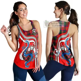 Belsches Tartan Women's Racerback Tanks with Epic Bagpipe Style