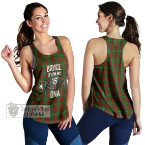 Bruce Hunting Tartan Women's Racerback Tanks with Family Crest DNA In Me Style