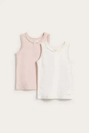 Kids basic bow tanks 2-pack