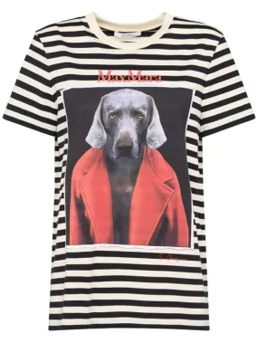 Max Mara   Rosso printed striped jersey t-shirt 