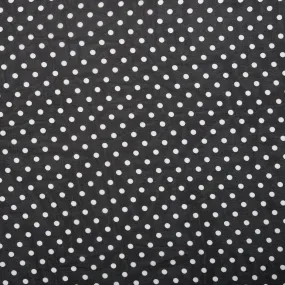 POLKA DOT Printed Polyester - Black