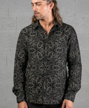 SOL - Seed Of Life  - "Mexi" LS Button Up - Black