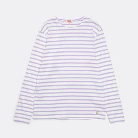 Striped Heritage LS T-Shirt - Milk/Pastel Lilac