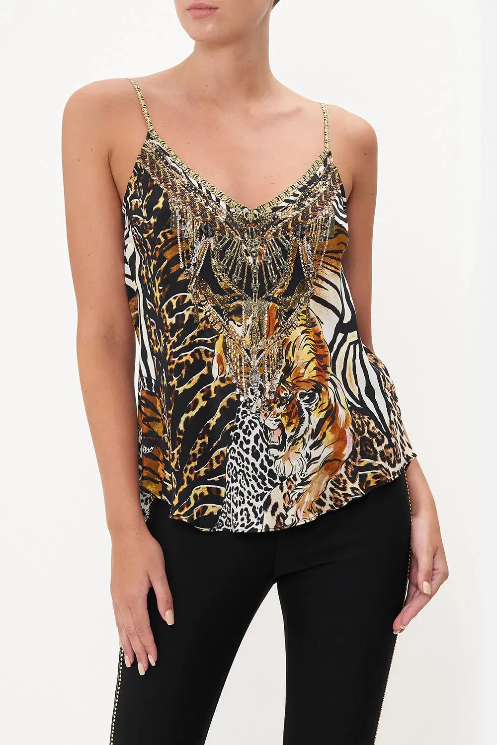 V Neck Bias Cami - Whats New Pussycat